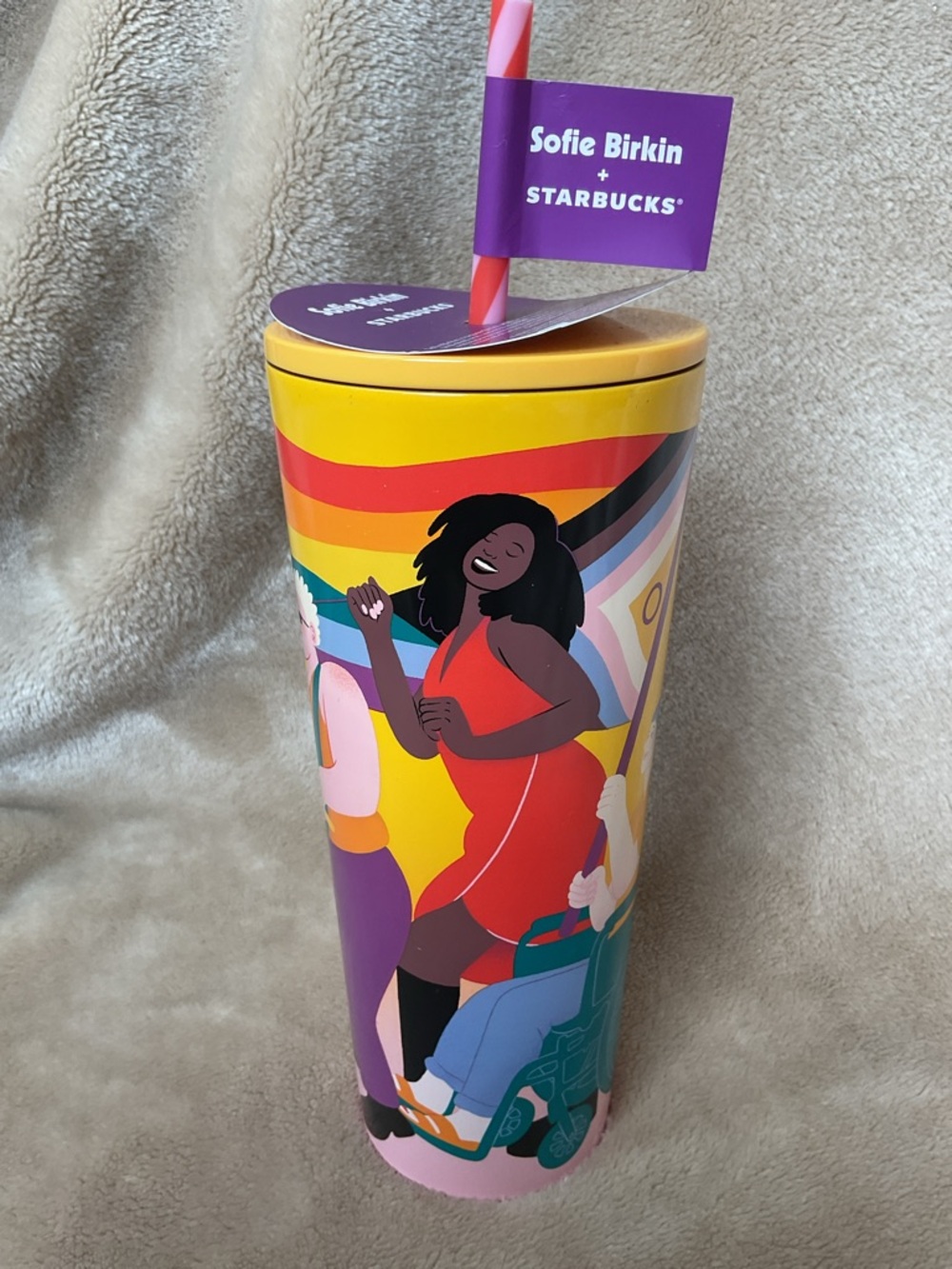 Starbucks Yellow Multicolor Sofie Birkin Rainbow Tumbler